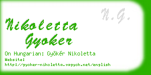 nikoletta gyoker business card